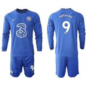 Camisolas de futebol Chelsea Tammy Abraham 9 Criança Equipamento Principal 2020/21 Manga Comprida